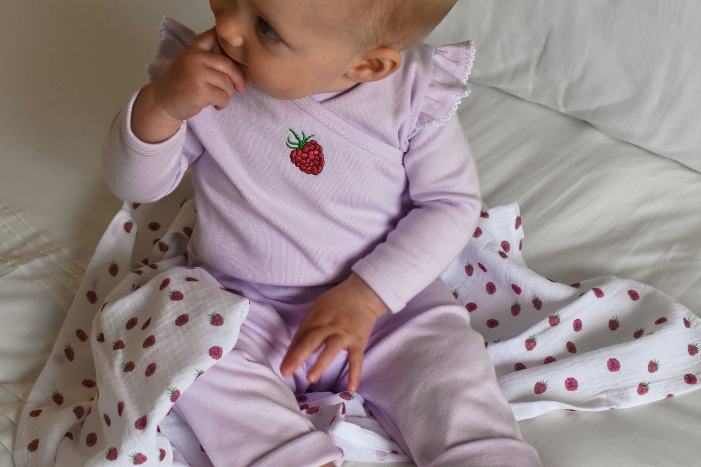 Purple Frill Raspberry Romper