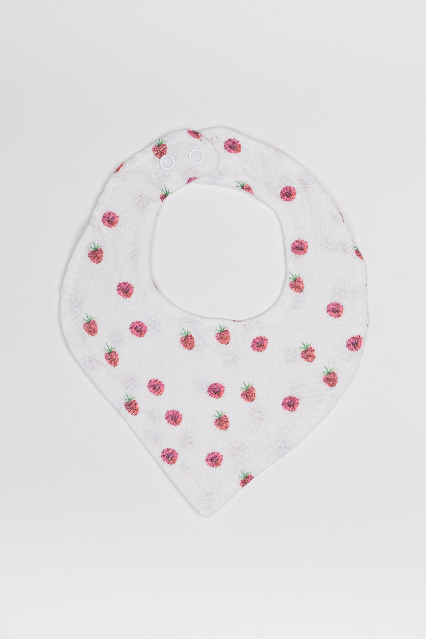 MUSLIN BIB- RASPBERRY