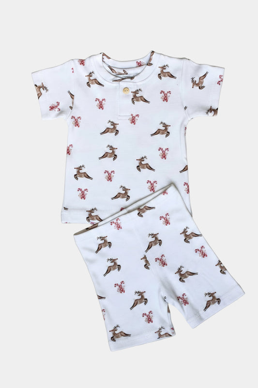 Christmas Print T-Shirt with Matching Shorts