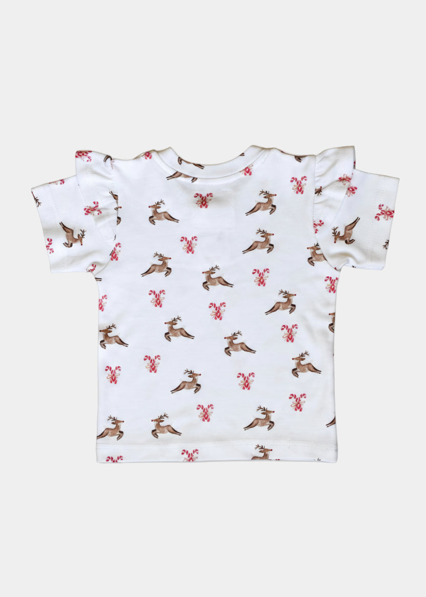 Christmas Frill T-Shirt with Matching Shorts