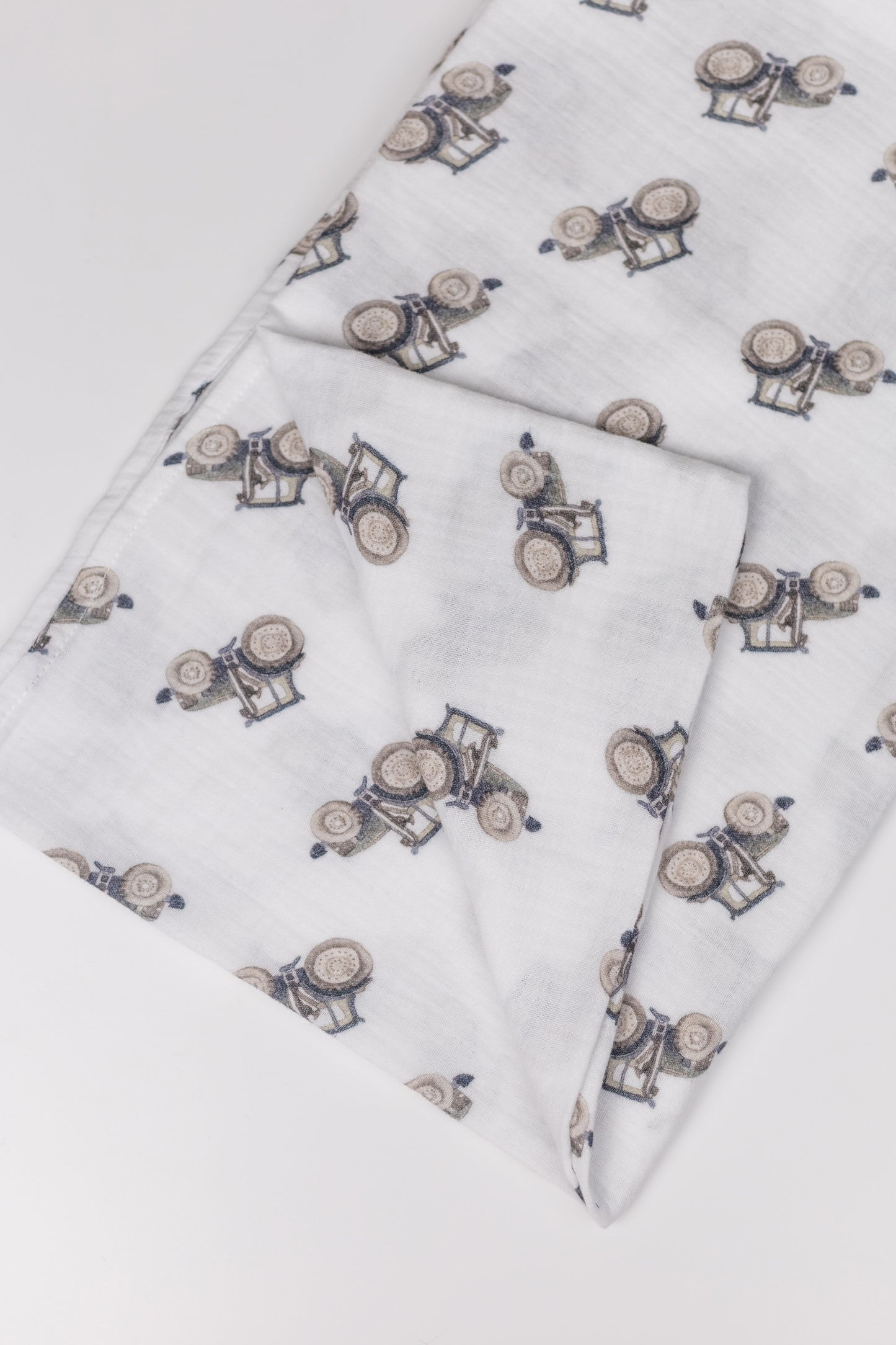 MUSLIN SWADDLE BLANKET- TRACTOR