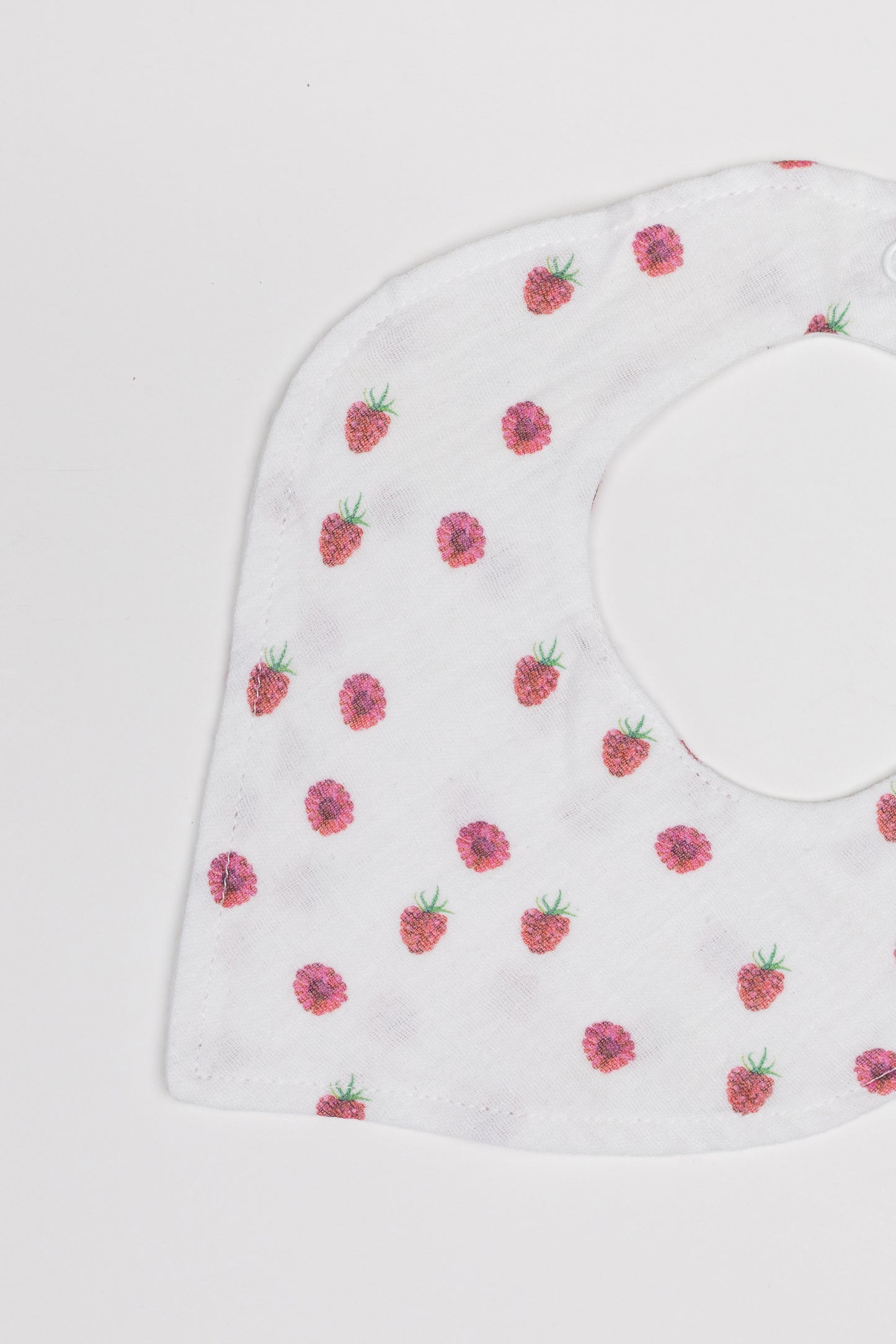 MUSLIN BIB- RASPBERRY
