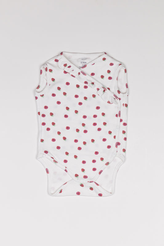 WRAP FRILL ROMPER - RASPBERRIES